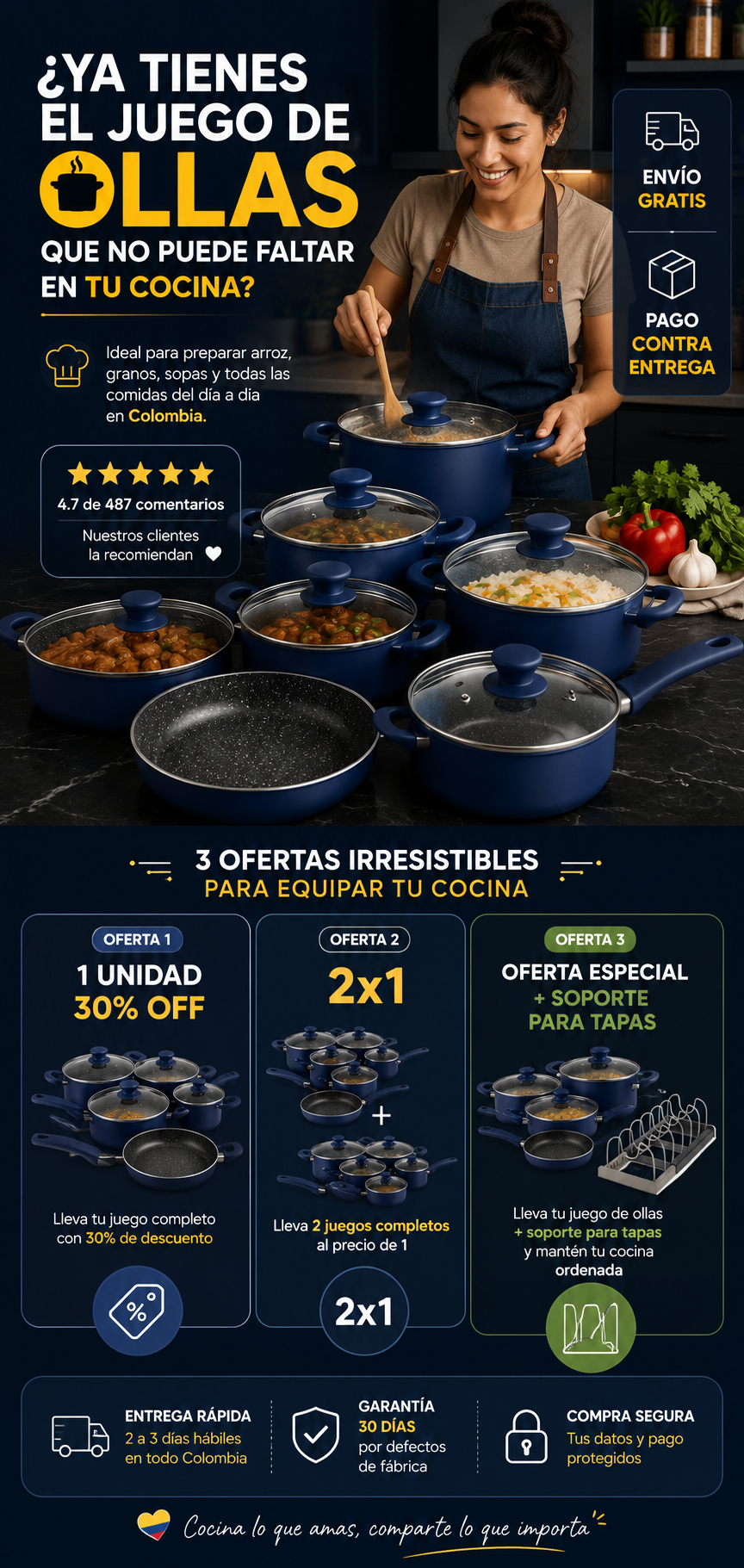 Nuvora™ Kitchen Juego De Ollas X13 Piezas.
