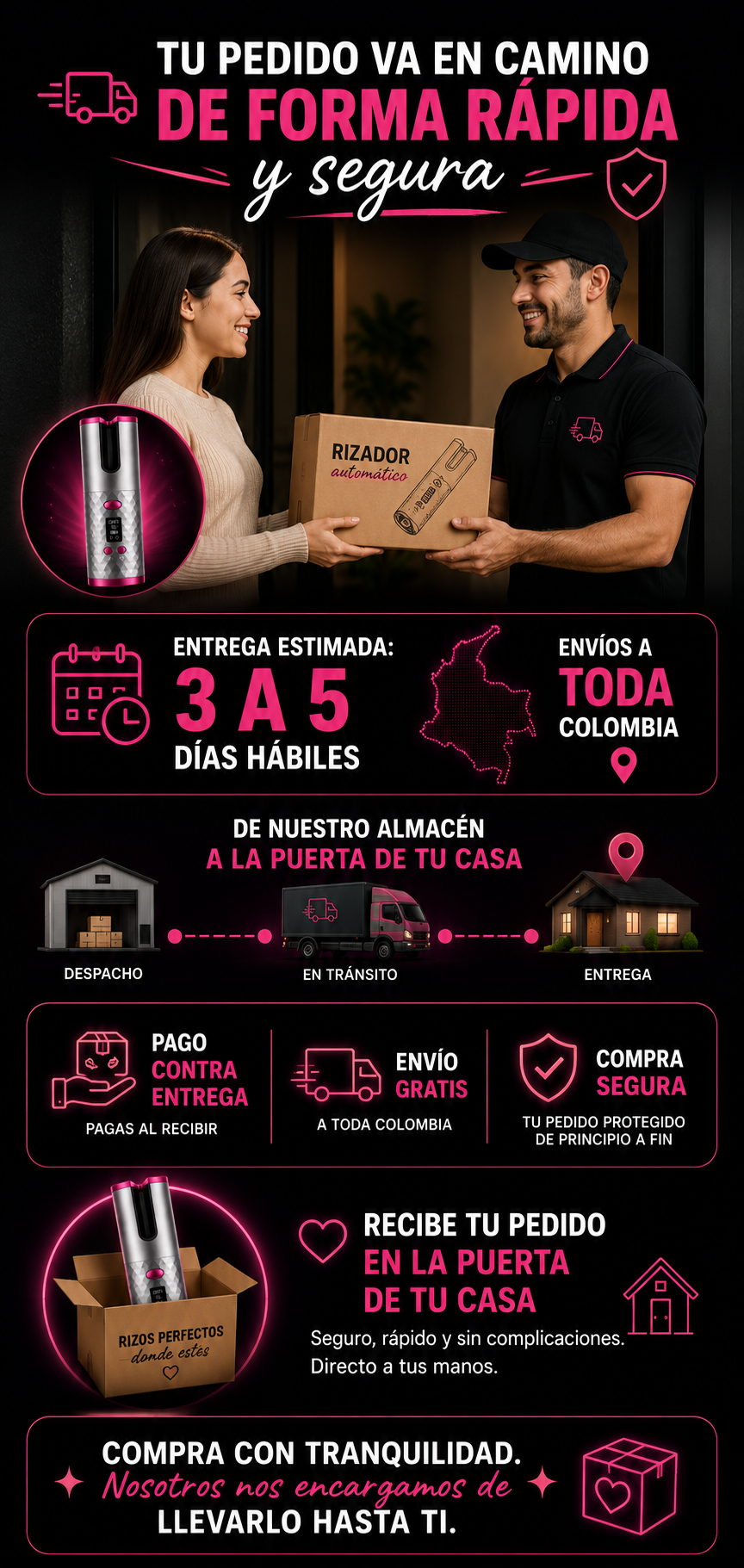 Curlify™ rizadora automática inalámbrica/recargable.