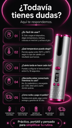 Curlify™ rizadora automática inalámbrica/recargable.