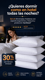 Set x4 Almohadas Hoteleras