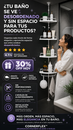 CornerFlex ESQUINERO ORGANIZADOR DE BAÑO
