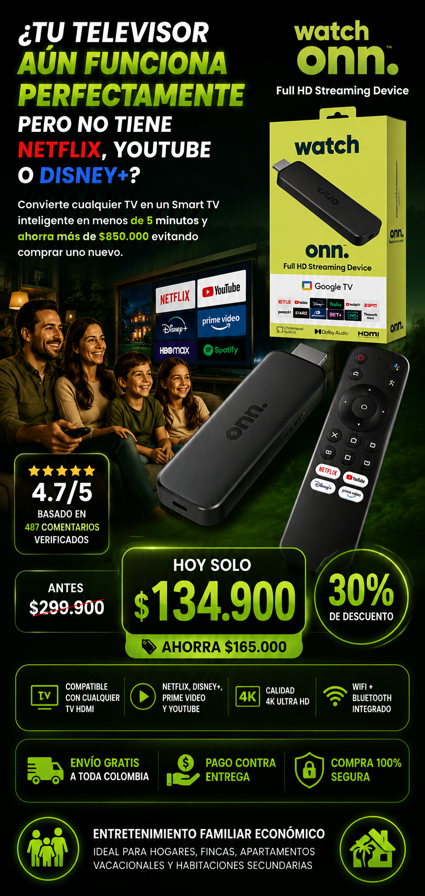 SmartBox TV WATCHONN™ Convertidor SmartTV.
