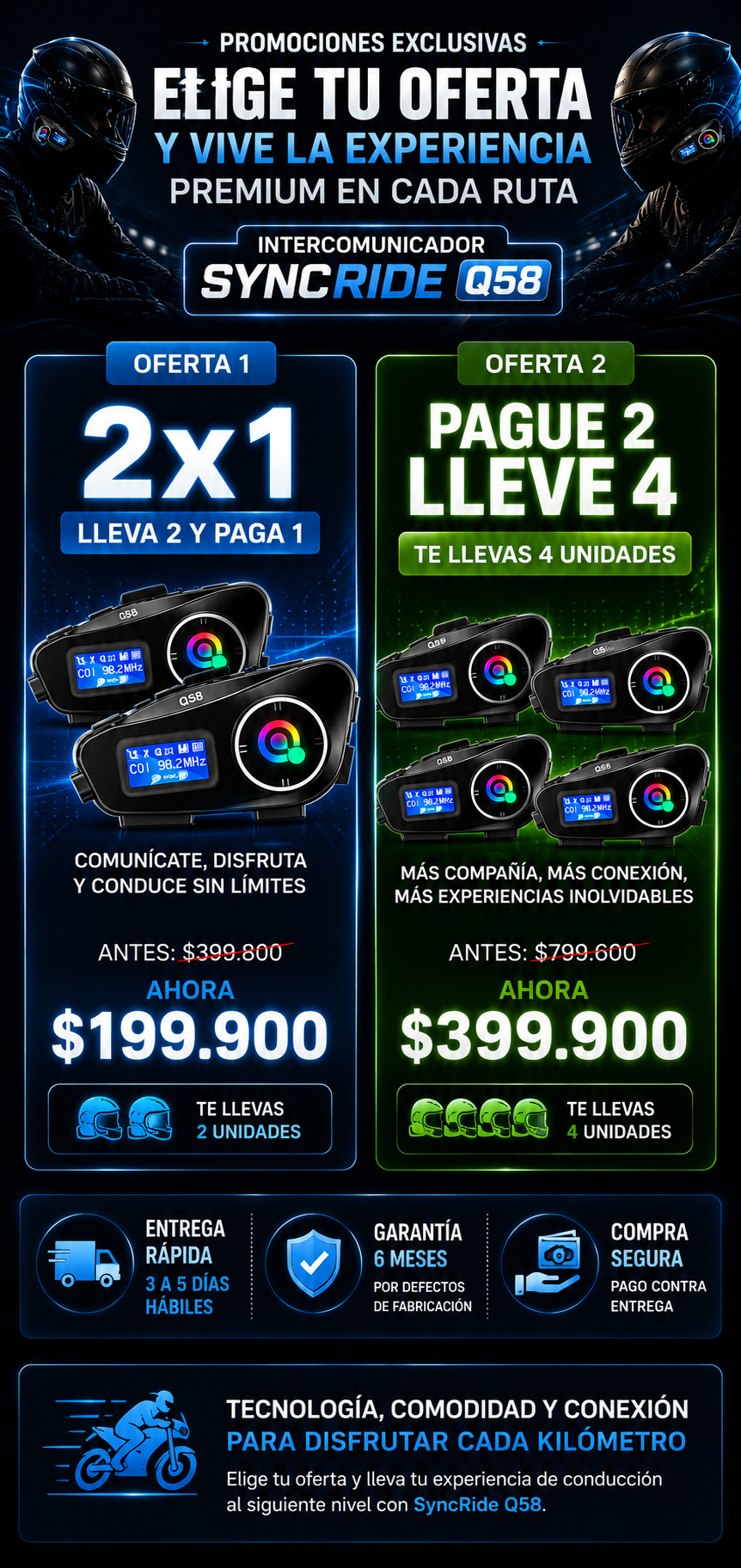 Intercomunicador SyncRide Q58