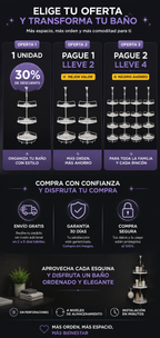 CornerFlex ESQUINERO ORGANIZADOR DE BAÑO