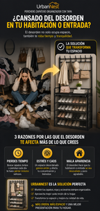 UrbanNest Perchero Zapatero Organizador con Tapa