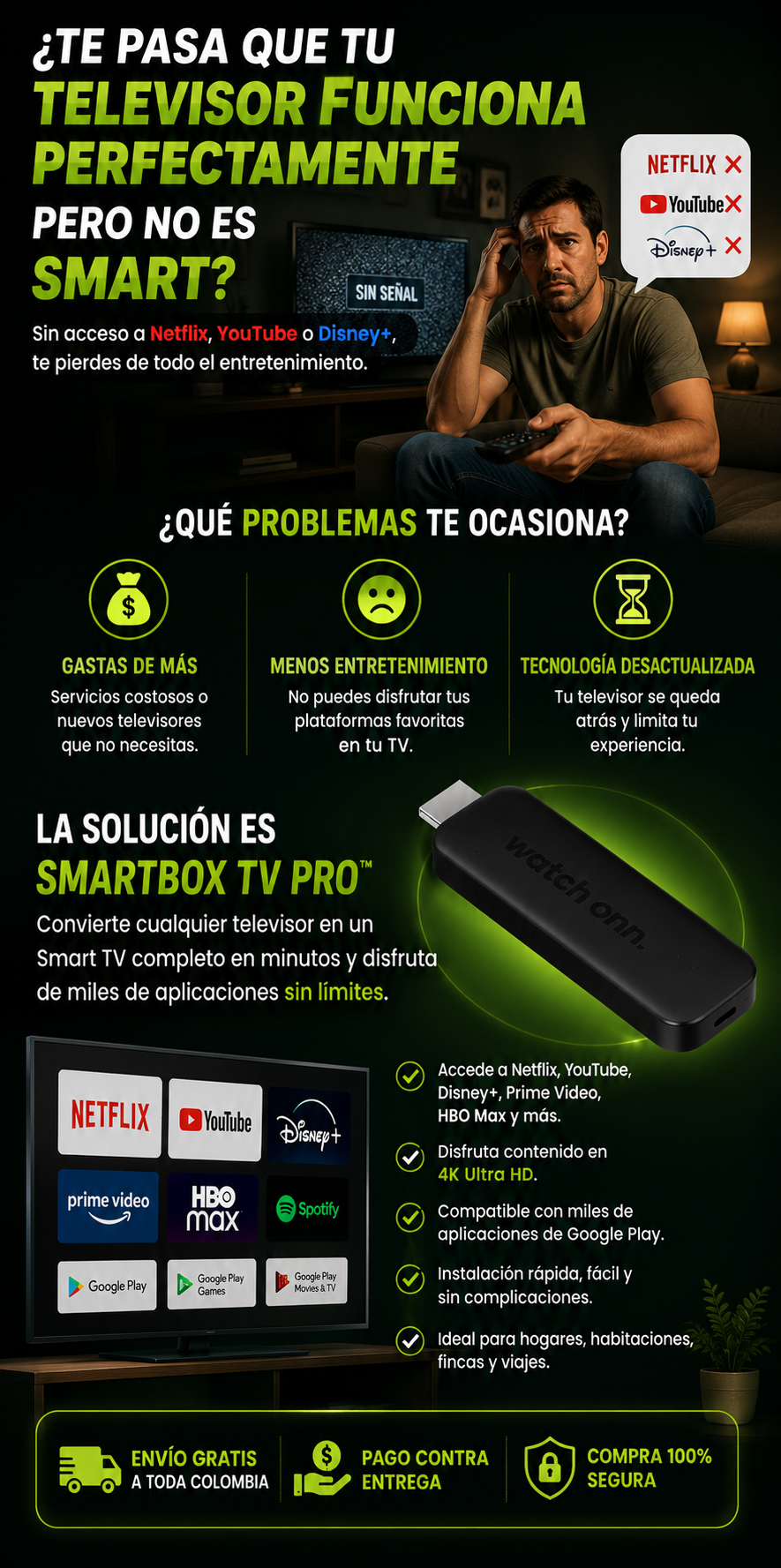 SmartBox TV WATCHONN™ Convertidor SmartTV.