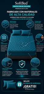SoftBed Protector de Colchón Luxury+ Fundas Gratis!
