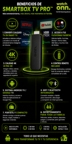 SmartBox TV WATCHONN™ Convertidor SmartTV.