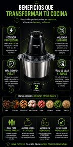 HomeChef Pro Molino Picador Electrico 2 Litros
