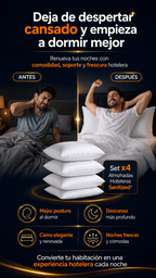 Set x4 Almohadas Hoteleras