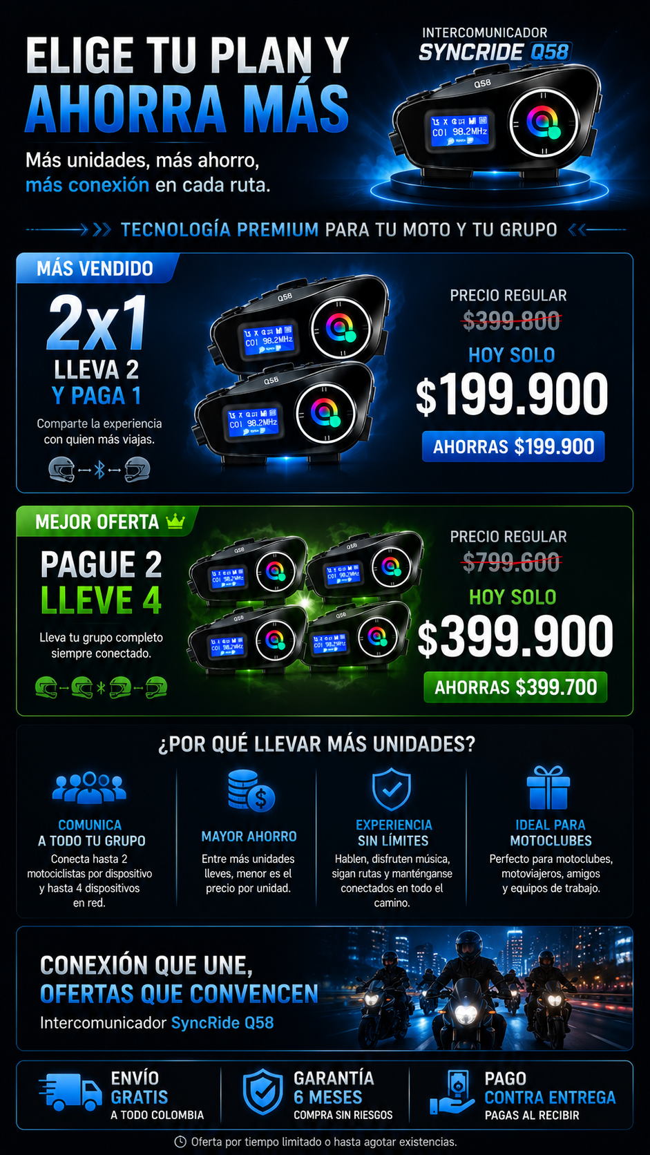 Intercomunicador SyncRide Q58