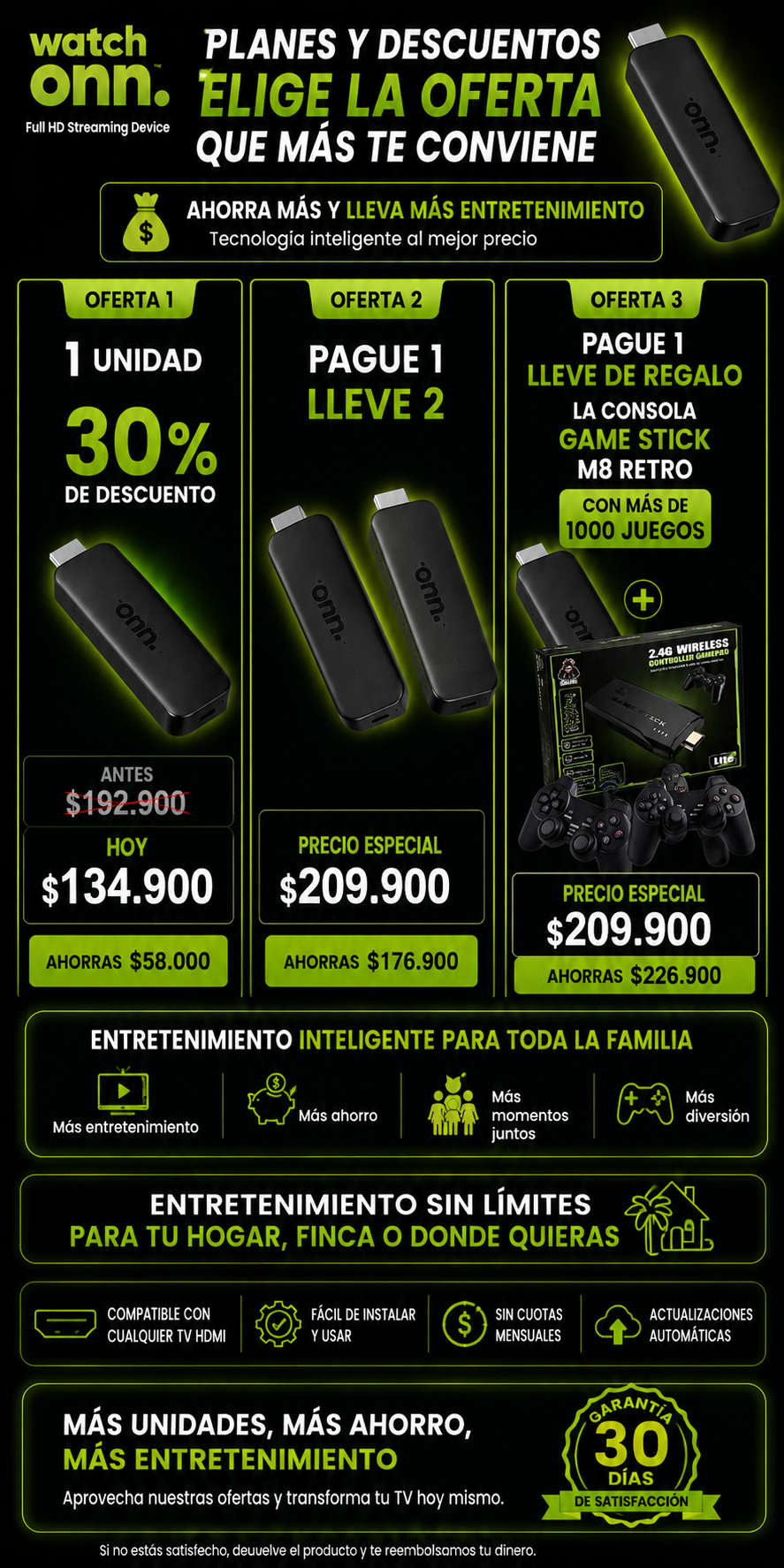 SmartBox TV WATCHONN™ Convertidor SmartTV.