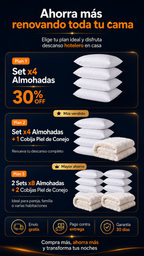 Set x4 Almohadas Hoteleras