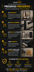 UrbanNest Perchero Zapatero Organizador con Tapa